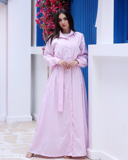 Pink Stripe Pattern Dress