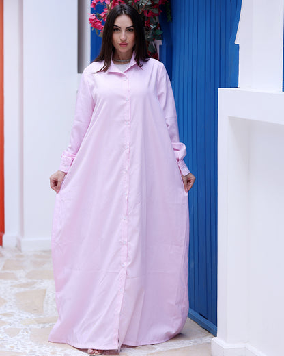 Pink Stripe Pattern Dress