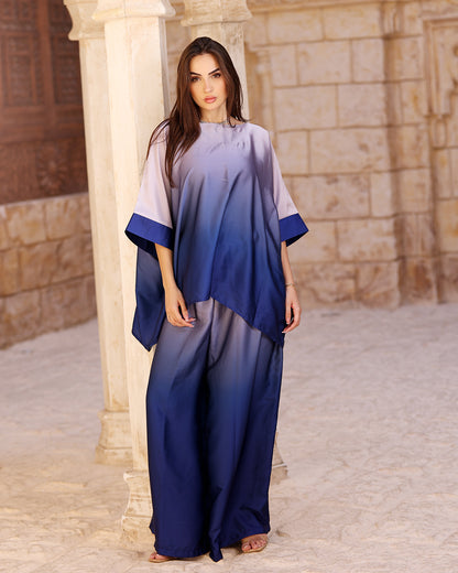 Satin Set Gradient Navy and Grey